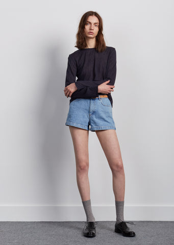 High Standard Stone Denim Shorts