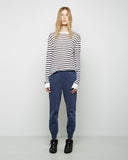 Striped Rayon-Linen Longsleeve