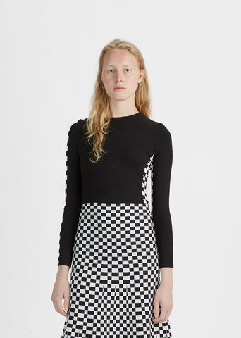 Long Sleeve Checkerboard Tee