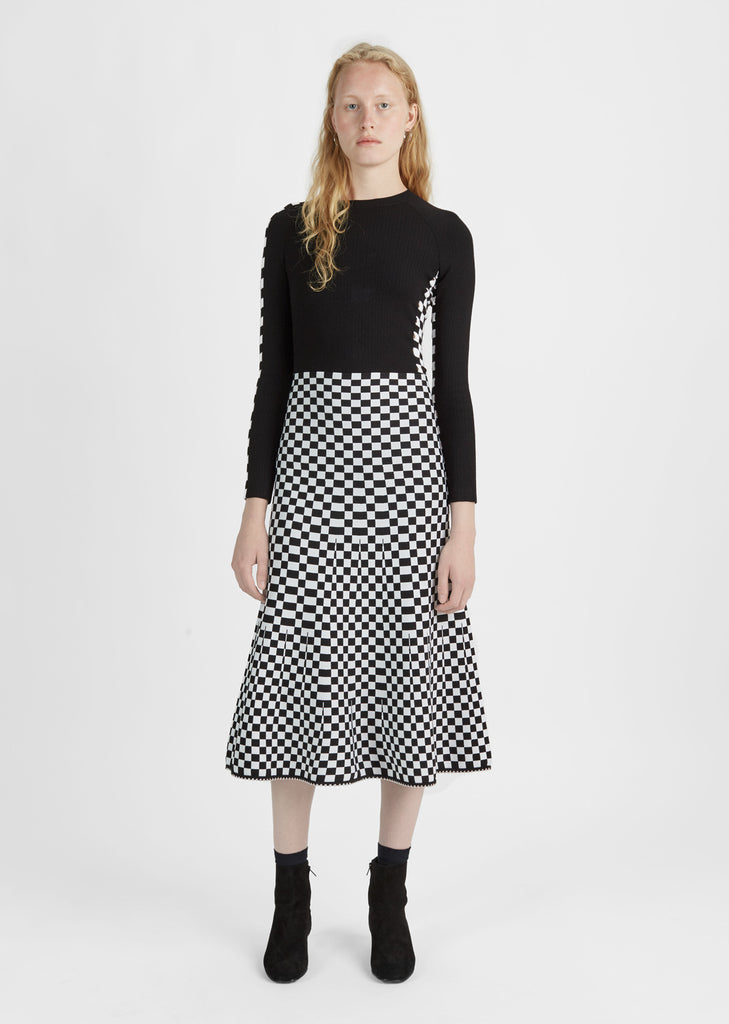Long Sleeve Checkerboard Tee