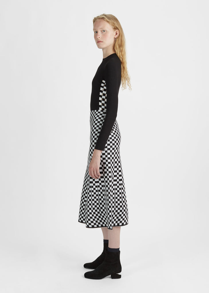 Long Sleeve Checkerboard Tee