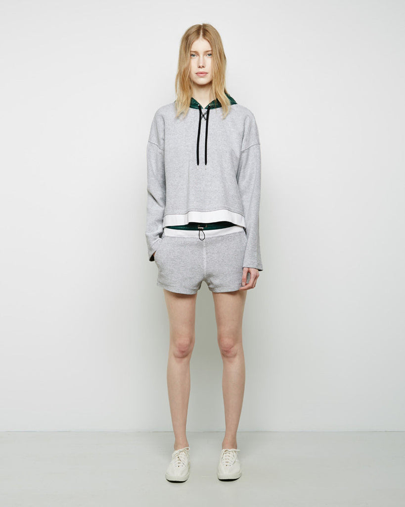 Nylon Hooded French Terry Sweatshirt