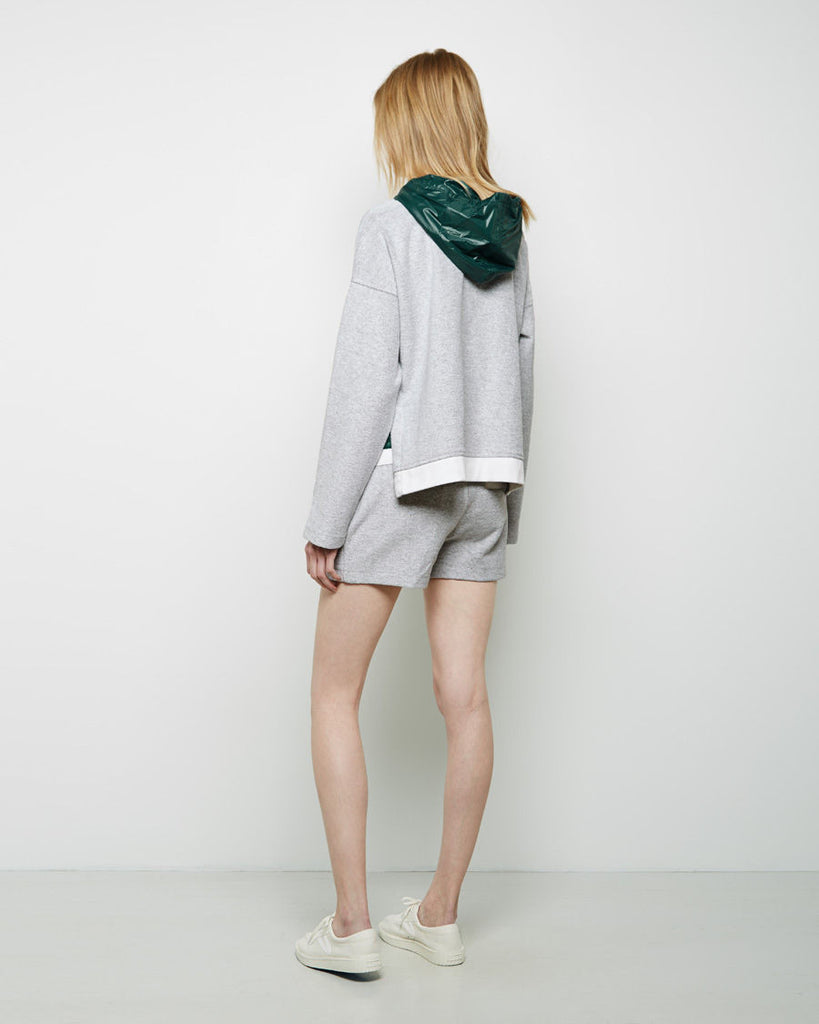 Nylon Hooded French Terry Sweatshirt