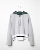 Nylon Hooded French Terry Sweatshirt