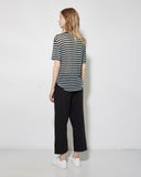 Striped Linen Blend Tee
