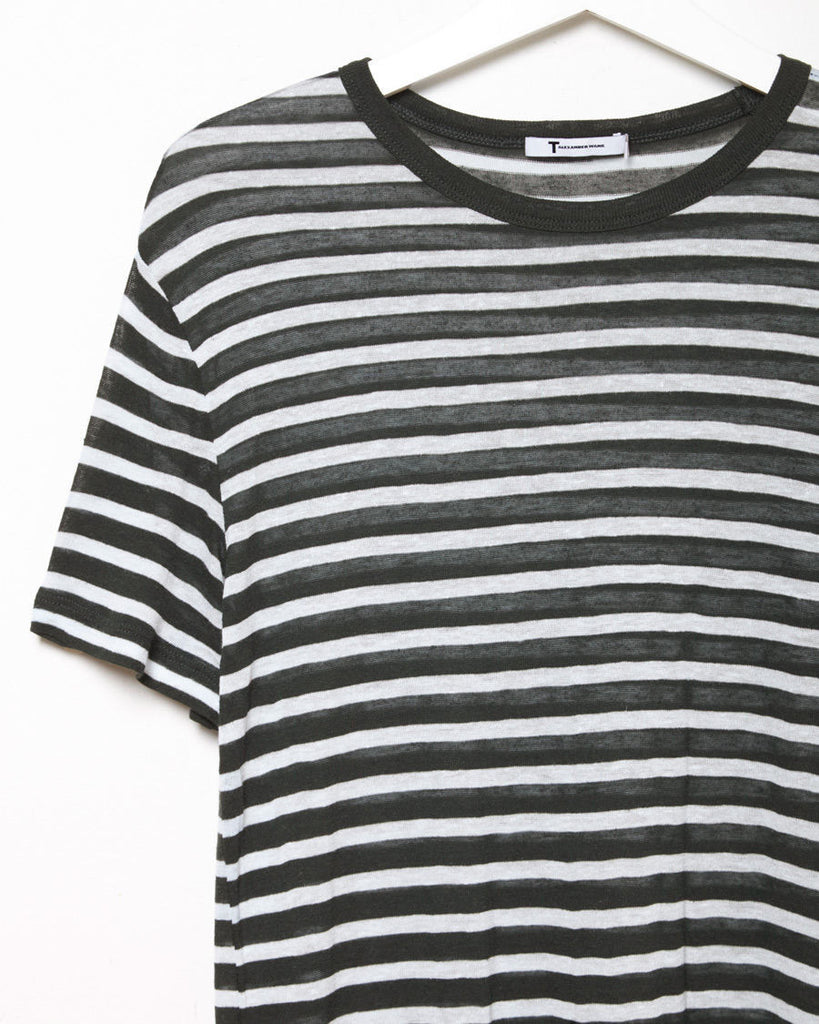 Striped Linen Blend Tee