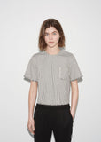 Frayed Striped Cotton Top