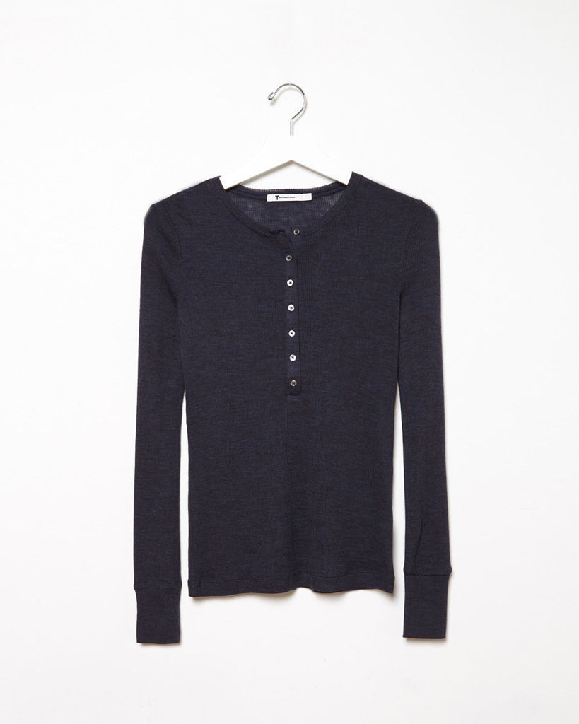 Ribbed Wool Henley