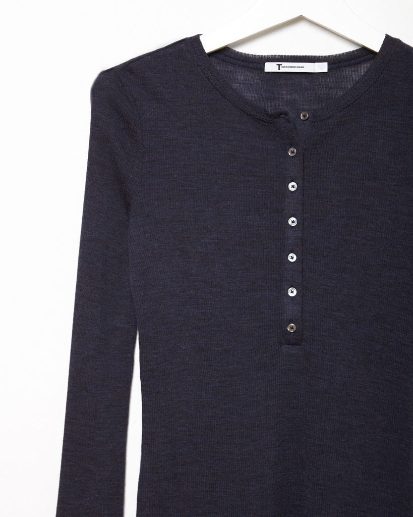 Ribbed Wool Henley