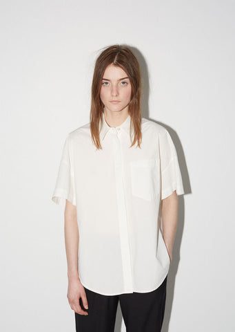 Cotton Poplin Trapeze Back Shirt