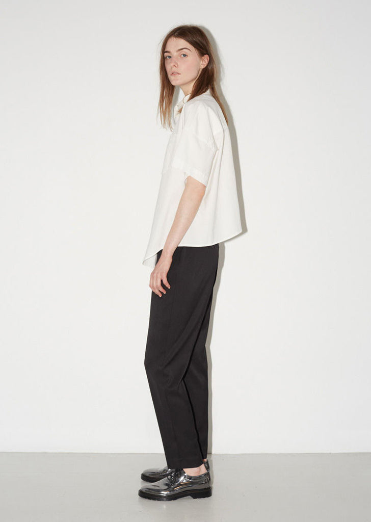 Cotton Poplin Trapeze Back Shirt