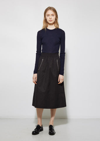 Ruched Zipper Skirt