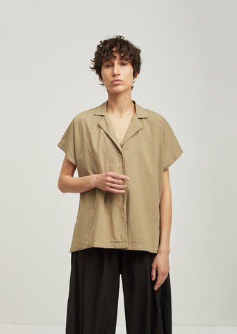 Box Open Front Cotton Shirt