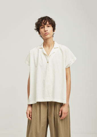 Box Open Front Cotton Shirt