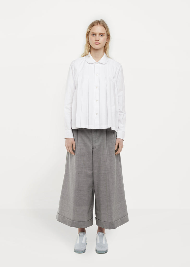 Cotton Front Pleat Shirt