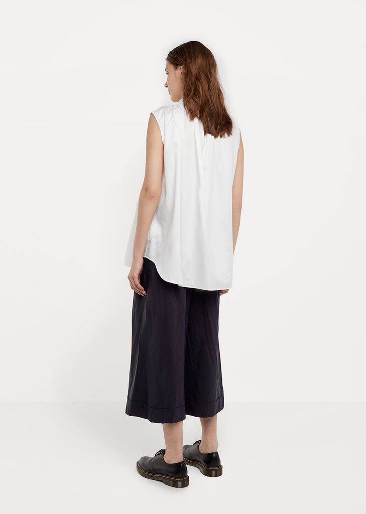 Cotton Gather Neck Shirt