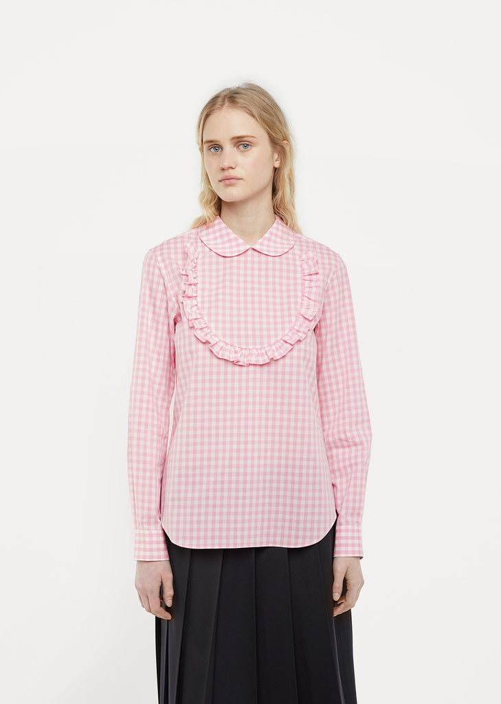 Front Bib Gingham Blouse