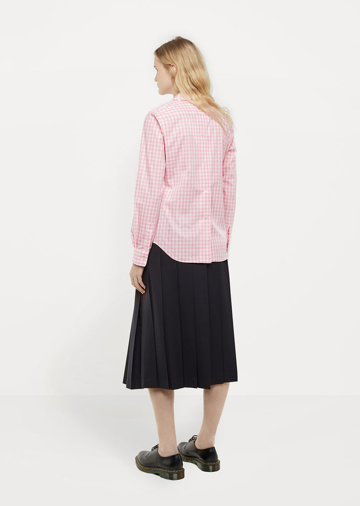 Front Bib Gingham Blouse