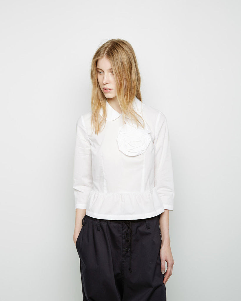 Rosette Peplum Shirt