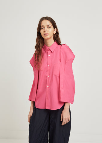 Broad Shirt With Exaggerated Sleeves