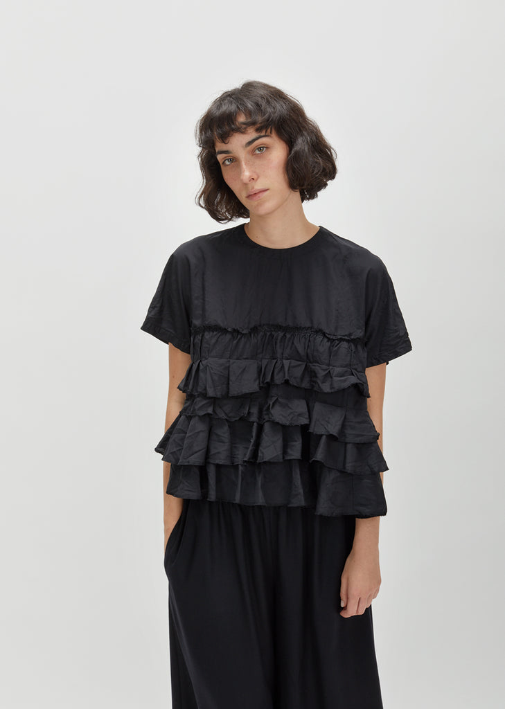 Polyester Broad Ruffle Tee