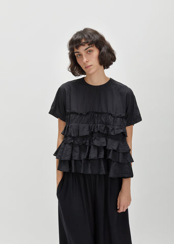 Polyester Broad Ruffle Tee