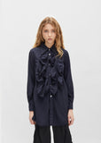 Ruffle Button Down Shirt
