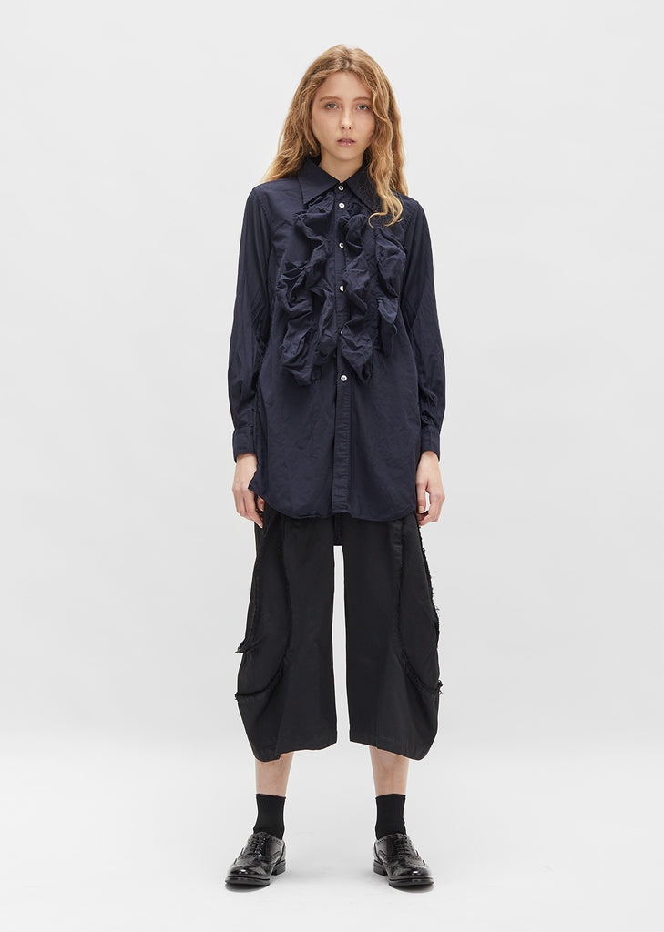 Ruffle Button Down Shirt