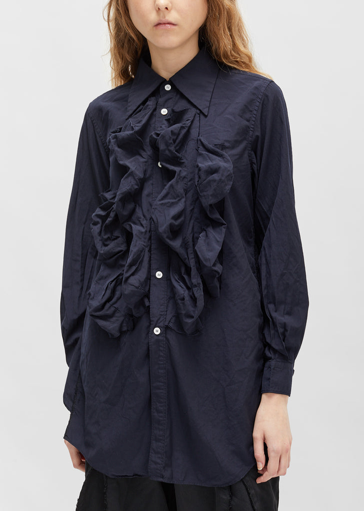 Ruffle Button Down Shirt