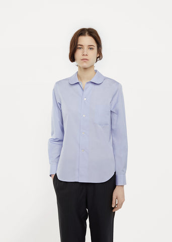 Rounded Collar Cotton Shirt