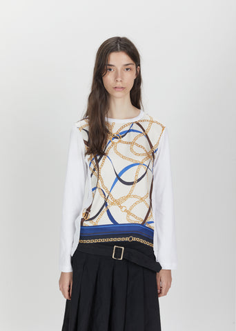 Cotton Jersey Silk Scarf Pattern Tee