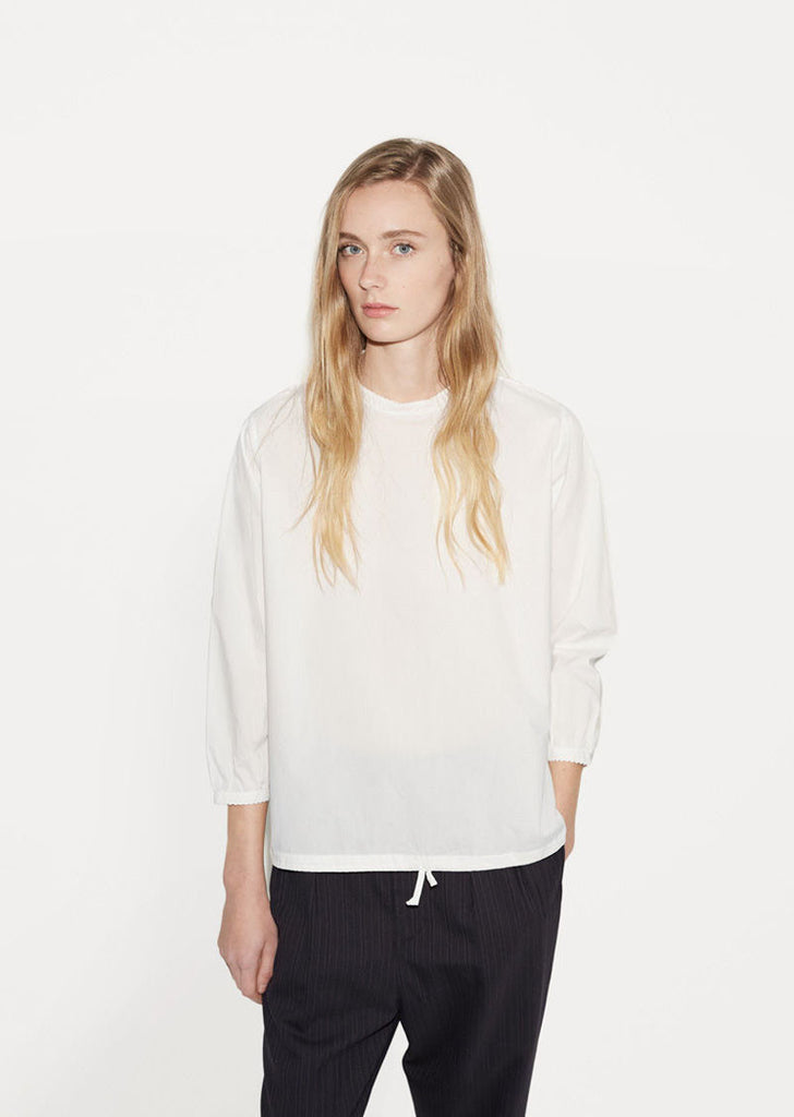 High Neck Cotton Blouse