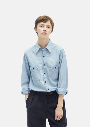 Unisex Selvedge Chambray Work Shirt