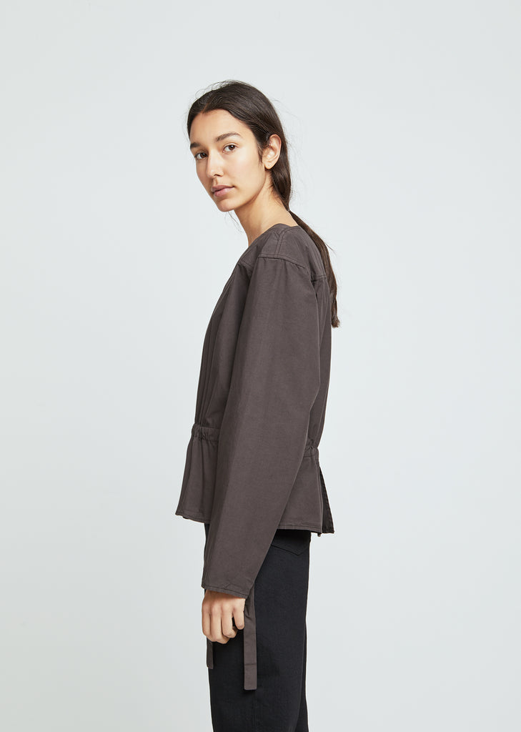 Gathered Poplin Blouse