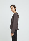 Gathered Poplin Blouse