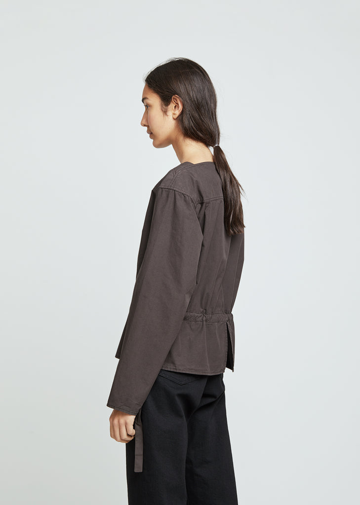 Gathered Poplin Blouse