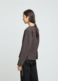Gathered Poplin Blouse