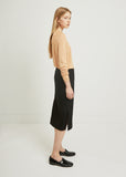 Cotton Twill Straight Skirt