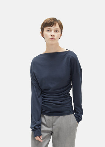 Cotton High Neck Long Sleeve Tee