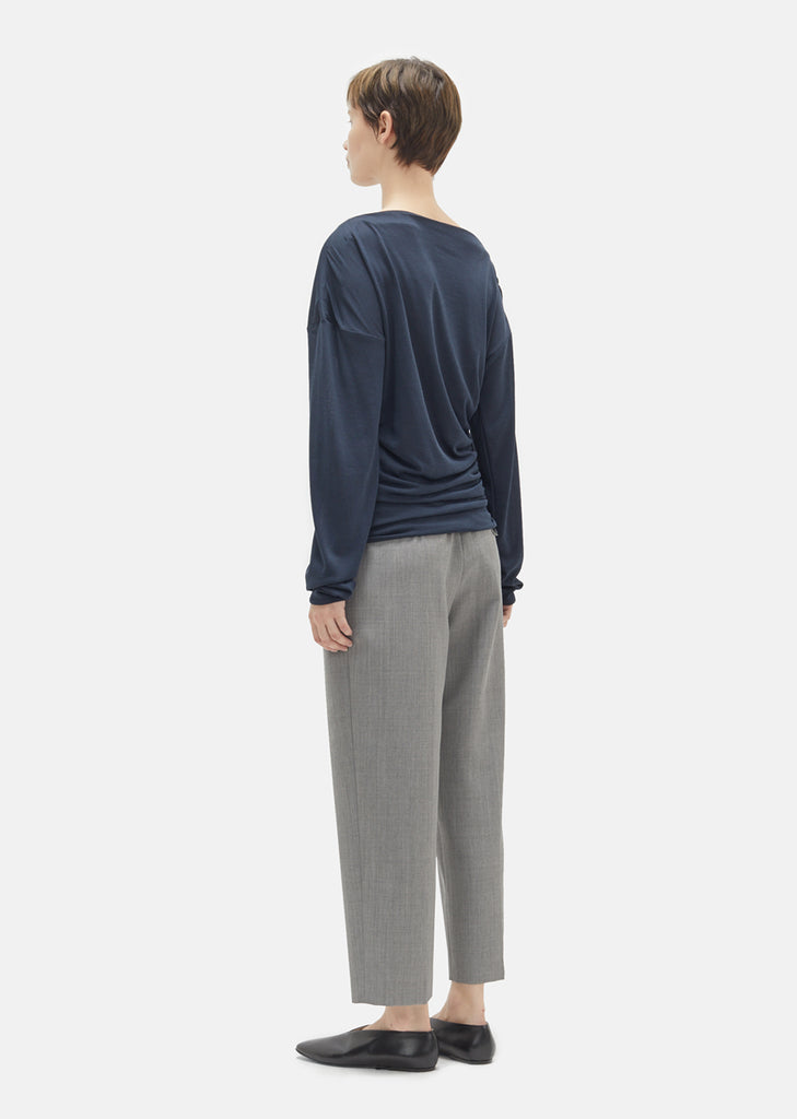 Cotton High Neck Long Sleeve Tee