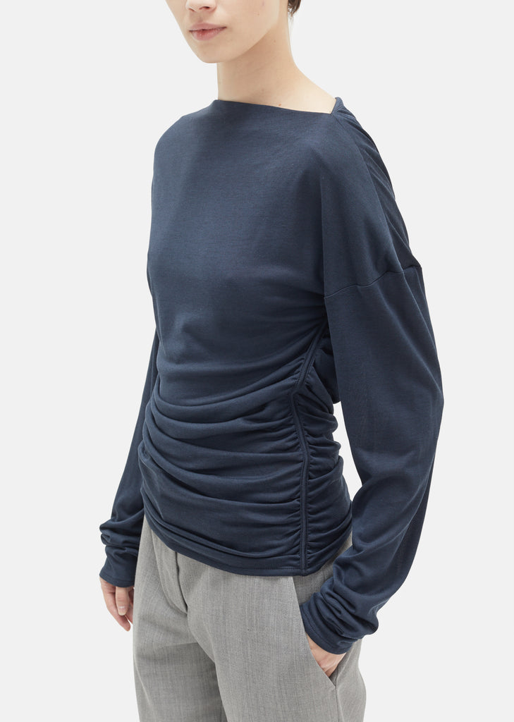 Cotton High Neck Long Sleeve Tee