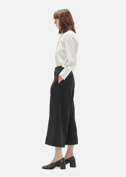 Wool Serge Cropped Pants by Lemaire- La Garçonne