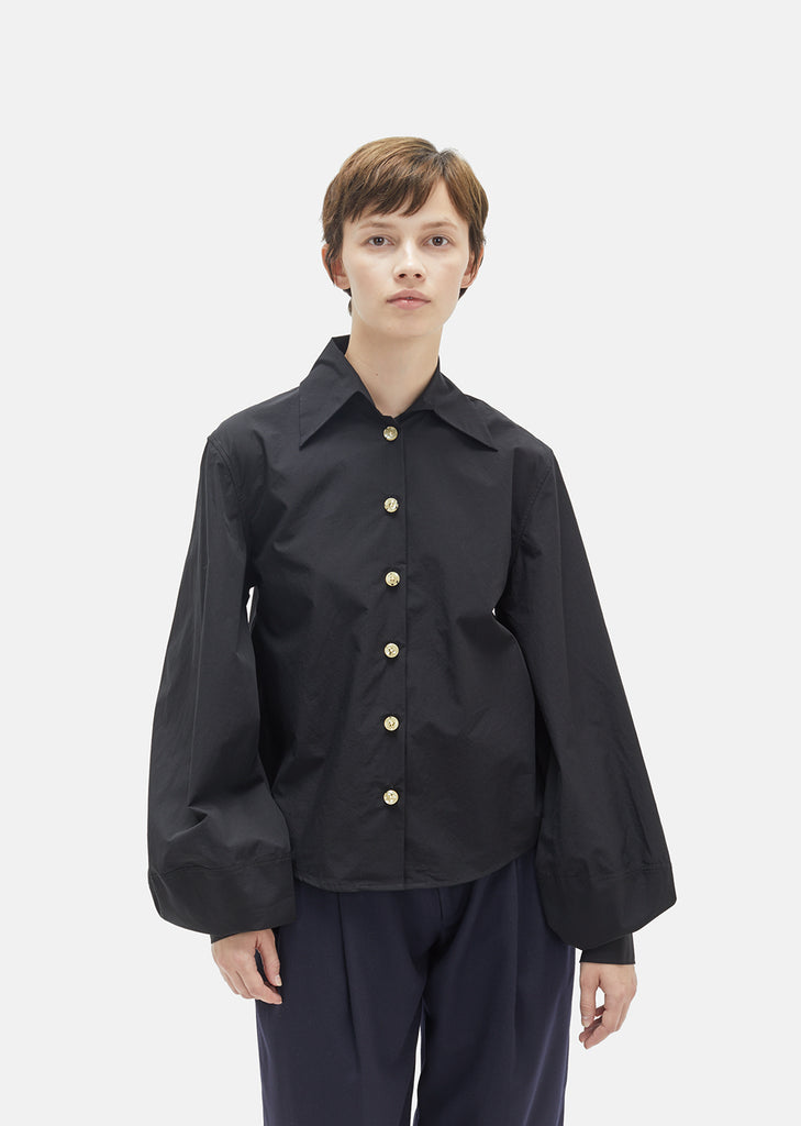 Cotton Poplin Oversized Sleeve Shirt