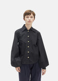 Cotton Poplin Oversized Sleeve Shirt