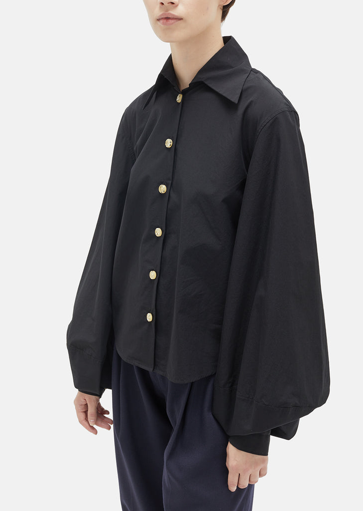 Cotton Poplin Oversized Sleeve Shirt