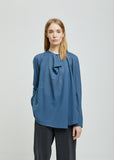 Long Sleeve Mousseline Blouse