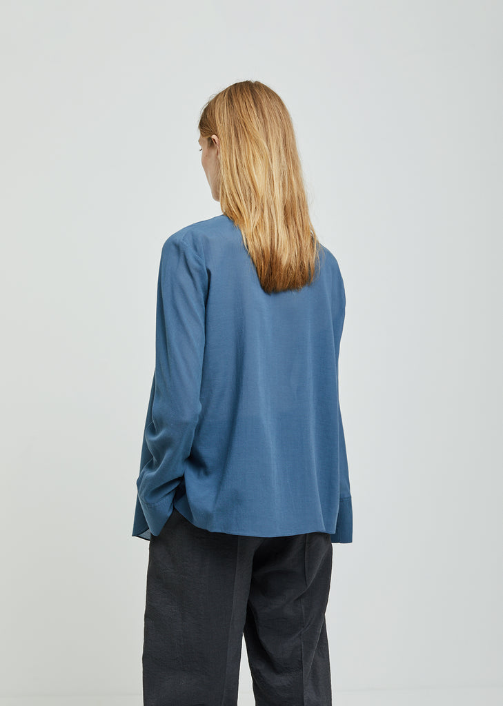 Long Sleeve Mousseline Blouse