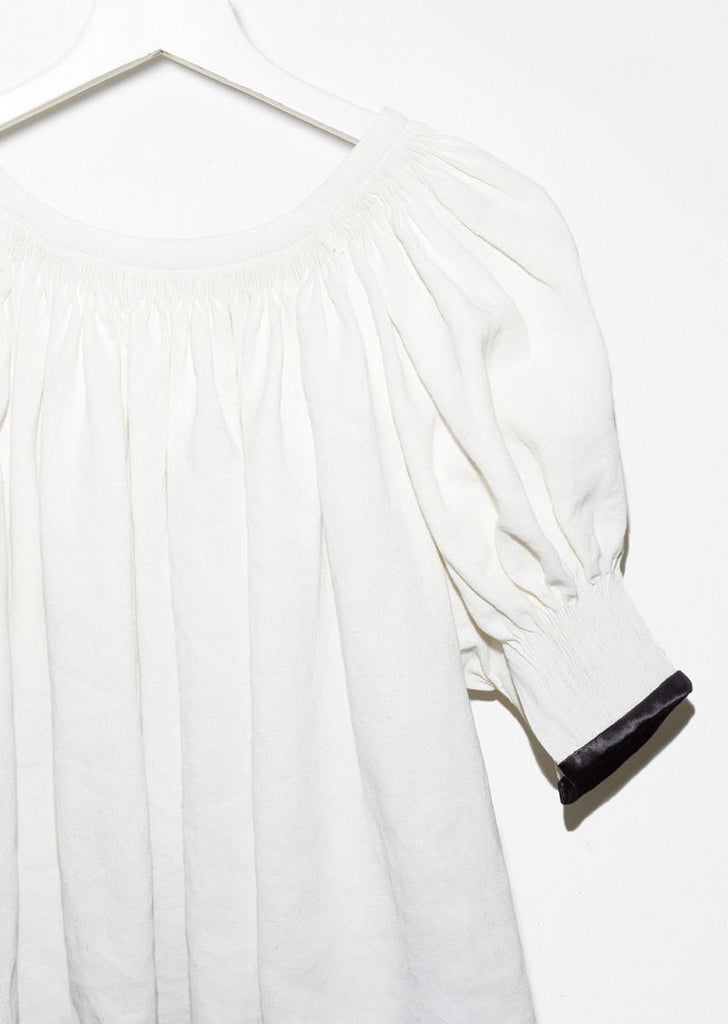 Gathered Linen Blouse