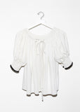 Gathered Linen Blouse