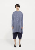Oversized Mandarin-Collar Shirt